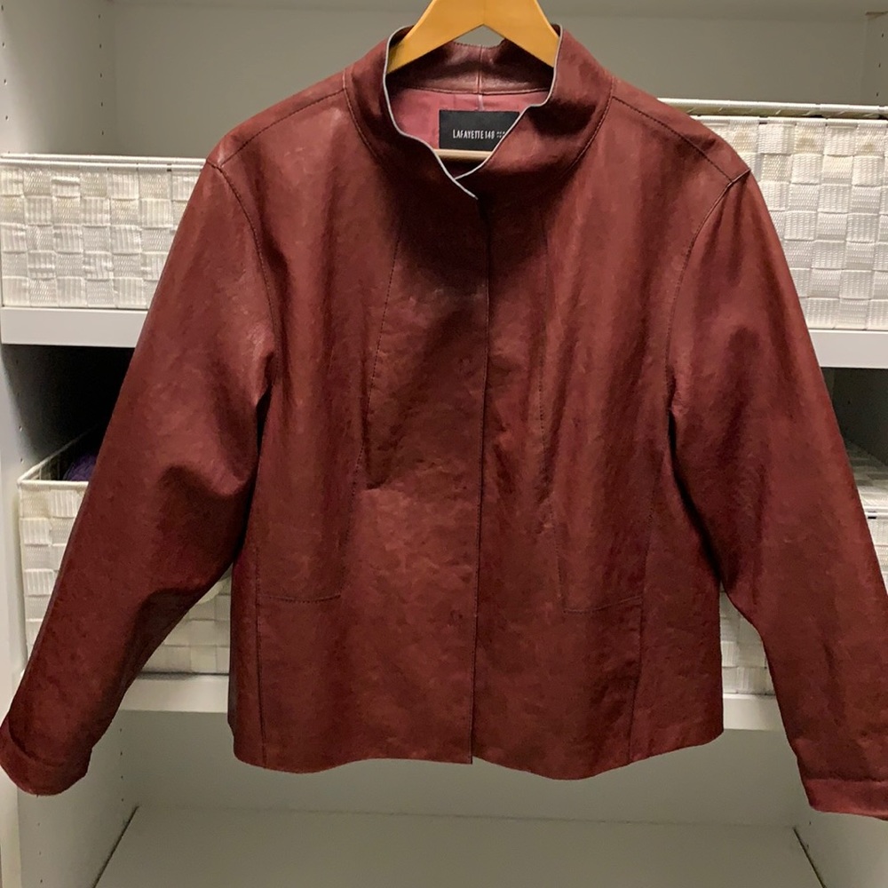 Red Rust Leather Jacket - image 1
